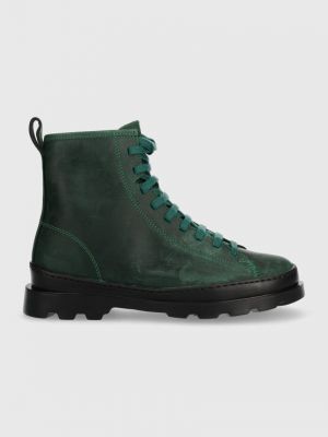 Зеленые кожаные ботинки Camper