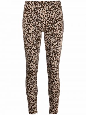Leggings con estampado leopardo Pinko marrón