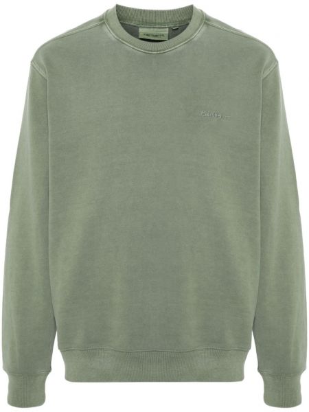 Medvilninis siuvinėtas džemperis Carhartt Wip žalia