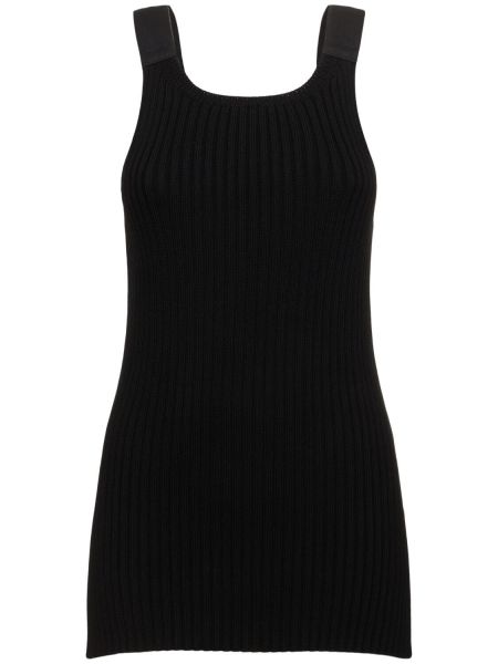 Bomull tank top Helmut Lang svart