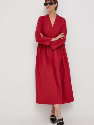 Sukienka długa bawełniana United Colors Of Benetton czerwona