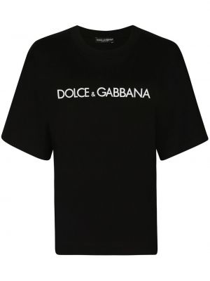 T-shirt con stampa Dolce & Gabbana nero