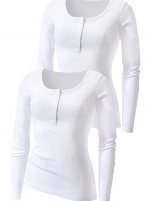 Marškinėliai ilgomis rankovėmis H.i.s balta