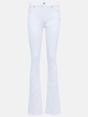 Jeans skinny taille haute slim large 7 For All Mankind blanc