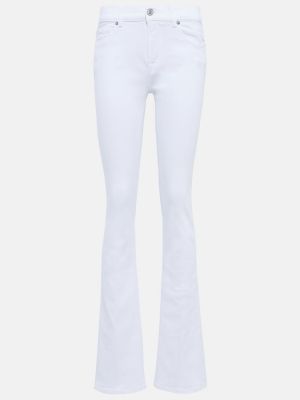 Skinny fit traperice visoki struk slim fit bootcut 7 For All Mankind bijela