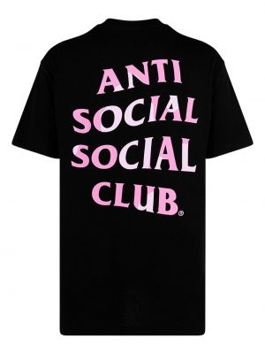 Bavlněné tričko Anti Social Social Club černé
