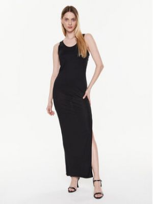Plážové slim fit priliehavé šaty Calvin Klein Swimwear čierna
