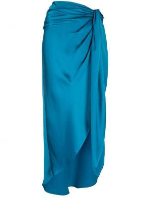 Satenska suknja s draperijom Simkhai