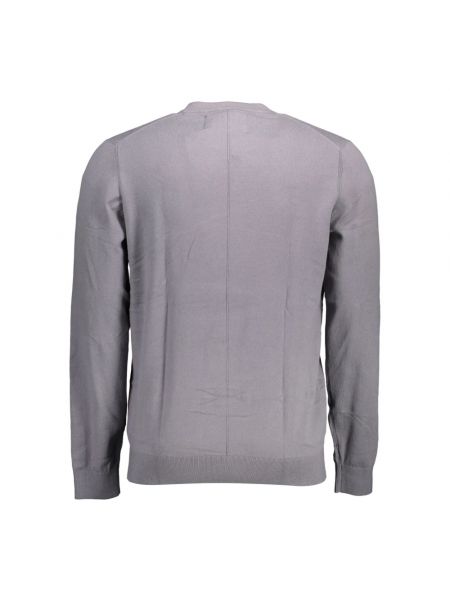 Camisa con bordado de algodón Calvin Klein gris