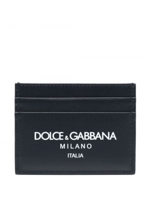 Portefeuille à imprimé Dolce & Gabbana bleu