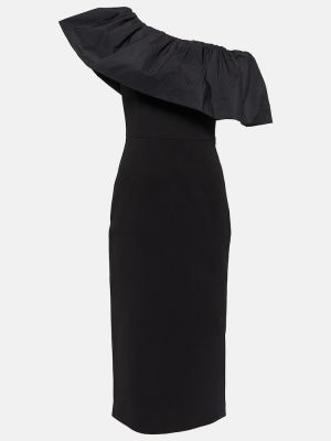 Vestido midi de crepé Rebecca Vallance negro