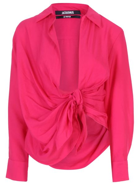 Розовая рубашка из вискозы Jacquemus