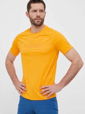 Тениска с дълъг ръкав с принт Mammut оранжево