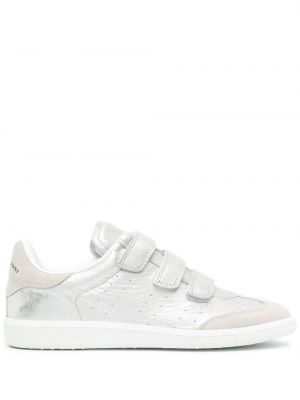 Lær sneakers Isabel Marant sølv