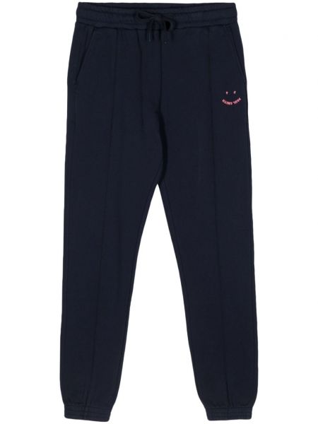Pantalon de joggings brodé en coton Ps Paul Smith bleu
