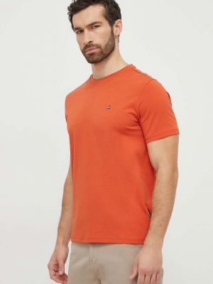 Тениска с дълъг ръкав Napapijri оранжево
