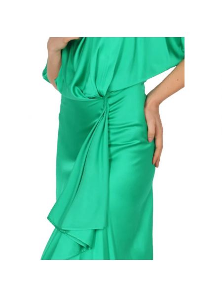 Vestido largo drapeado elegante Liu Jo verde