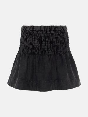 Βαμβακερή φούστα mini Marant Etoile μαύρο