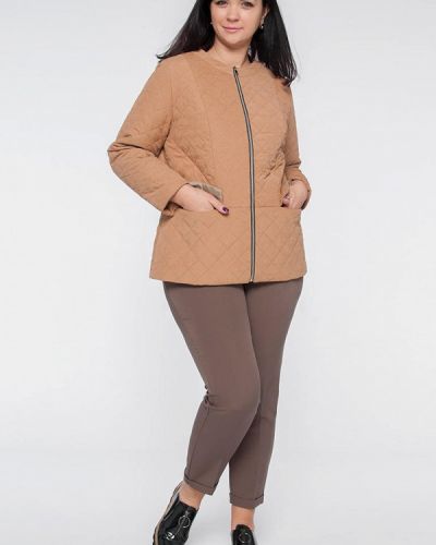 Утепленная демисезонная куртка Лимонти коричневая