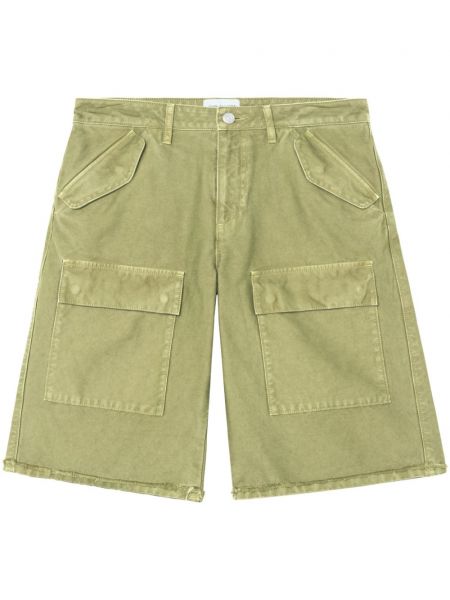 Pamučne bermuda kratke hlače John Elliott zelena