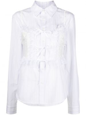 Пухена риза с дантела Vaquera бяло