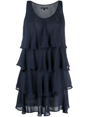 Sukienka mini z falbankami z krepy Armani Exchange