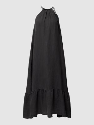 Lniana sukienka midi Replay czarna