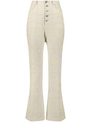 Pantalon taille haute large Giambattista Valli beige
