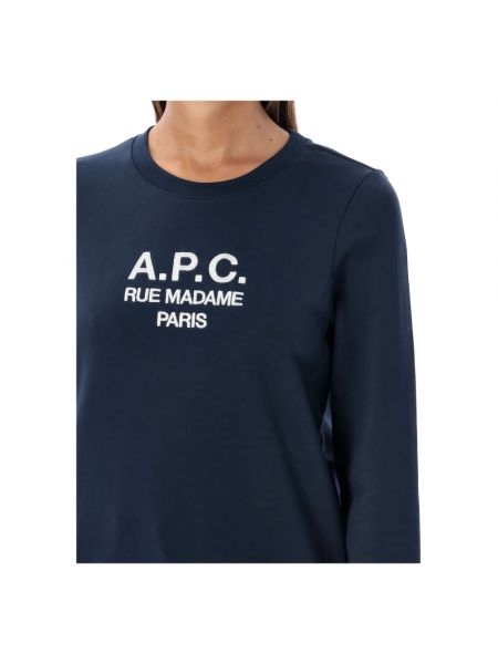Camisa con bordado de algodón A.p.c. azul
