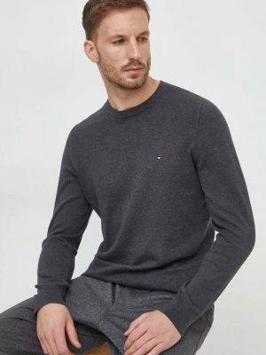 Szary sweter bawełniany Tommy Hilfiger