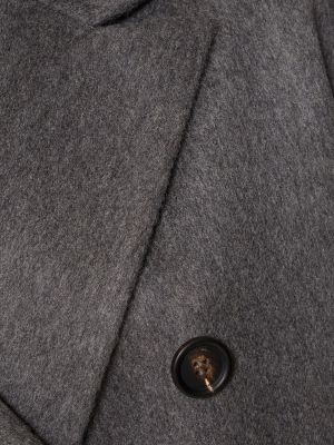 Kašmírový krátký kabát Brunello Cucinelli sivá