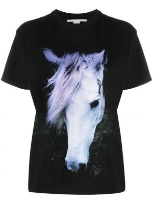 T-shirt con stampa con motivo a stelle Stella Mccartney nero