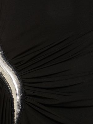 Drapírozott jersey hosszú ruha David Koma