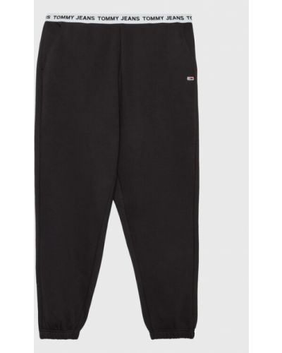 Pantalon de joggings large Tommy Jeans Curve noir