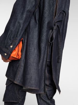 Kožená džínsová bunda Loewe modrá