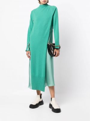 Dlouhé šaty Sacai zelené