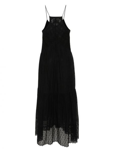 Bavlněné dlouhé šaty Marant Etoile černé
