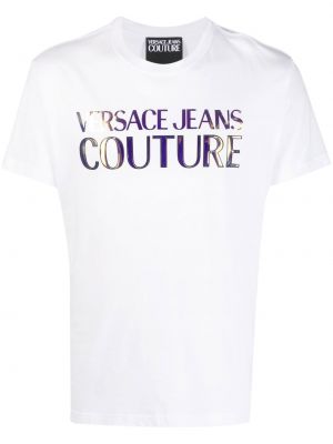 Tričko s potlačou Versace Jeans Couture biela