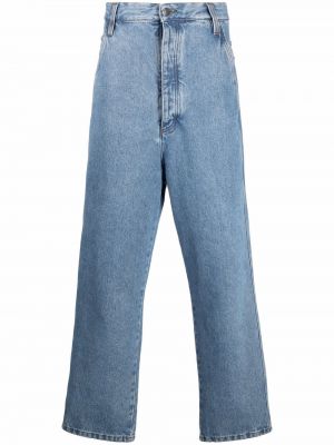 Priliehavé džínsy s nízkym pásom Ami Paris modrá