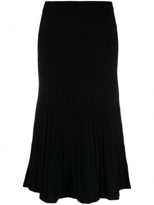 Plisované midi sukně Yves Salomon černé
