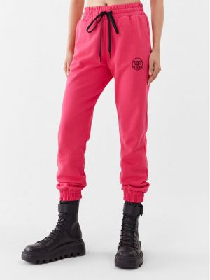 Voľné priliehavé teplákové nohavice Pinko ružová
