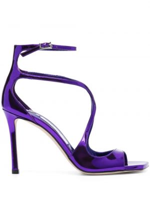 Sandale din piele de lac Jimmy Choo violet