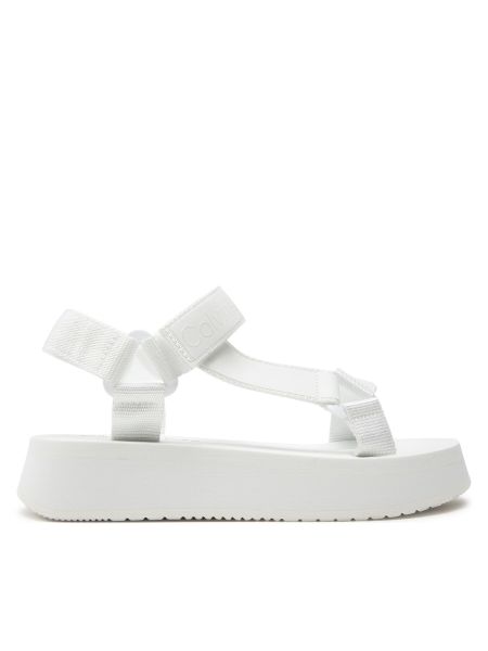Sandale na zatvaranje na čičak Calvin Klein Jeans bijela