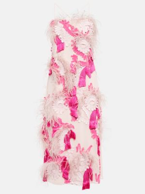 Midi haljina Xu Zhi ružičasta