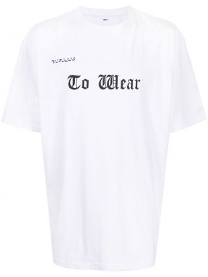 T-shirt con stampa Toga bianco