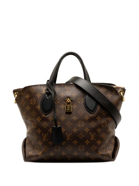 Φλοράλ τσάντα shopper Louis Vuitton Pre-owned μαύρο