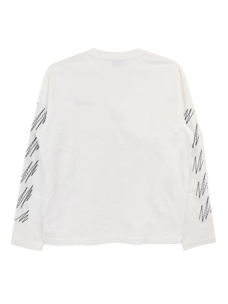 Svītrainas kokvilnas t-krekls Off-white