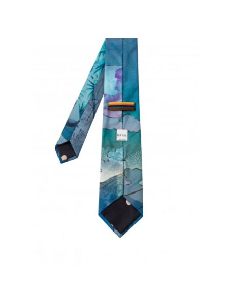 Jedwabny krawat Paul Smith niebieski