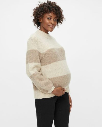 Пуловер Pieces Maternity бежово