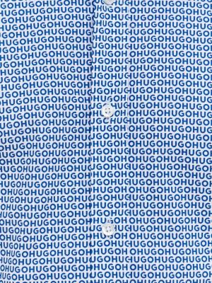Koszula bawełniana Hugo niebieska